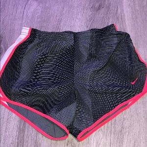nike pink black and grey shorts